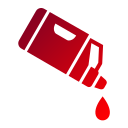 icone vermelho de galao de oleo para carro